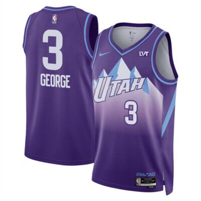 Utah Jazz #3 Keyonte George Purple 2024/25 City Edition Stitched Basketball Jersey