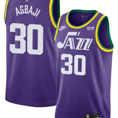 Utah Jazz #30 Ochai Agbaji Purple 2023 Classic Edition Stitched Basketball Jersey