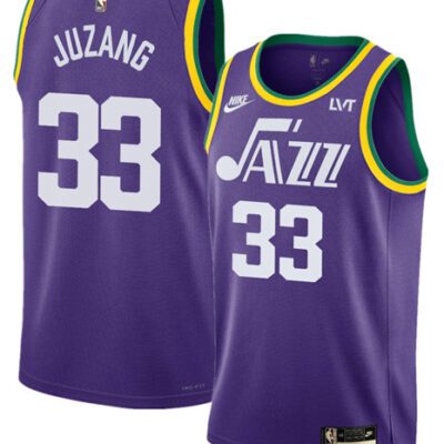 Utah Jazz #33 Johnny Juzang Purple 2023 Classic Edition Stitched Basketball Jersey