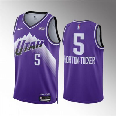 Utah Jazz #5 Talen Horton-Tucker Purple 2023/24 City Edition Stitched Basketball Jersey