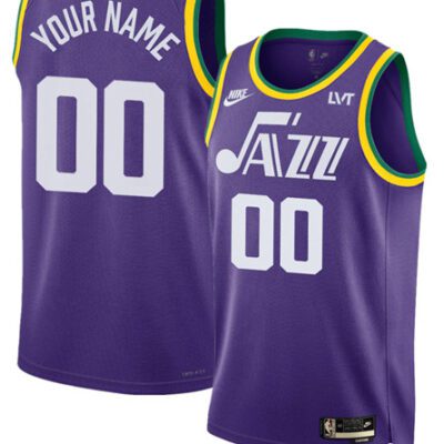 Utah Jazz Active Player Custom Purple 2023 Classic Edition Stitched Basketball Jersey