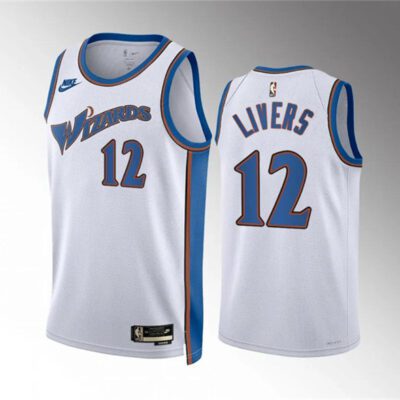 Washington Wizards #12 Isaiah Livers White Classic Edition Stitched Basketball Jersey