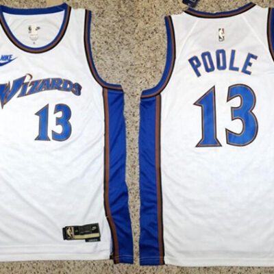 Washington Wizards #13 Jordan Poole White Classic Stitched Jersey