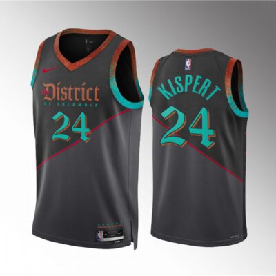 Washington Wizards #24 Corey Kispert Black 2023/24 City Edition Stitched Basketball Jersey