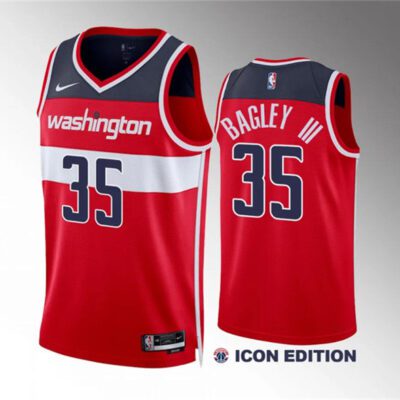 Washington Wizards #35 Marvin Bagley III Red Icon Edition Stitched Basketball Jersey