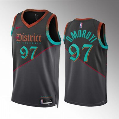 Washington Wizards #97 Eugene Omoruyi Black 2023/24 City Edition Stitched Basketball Jersey