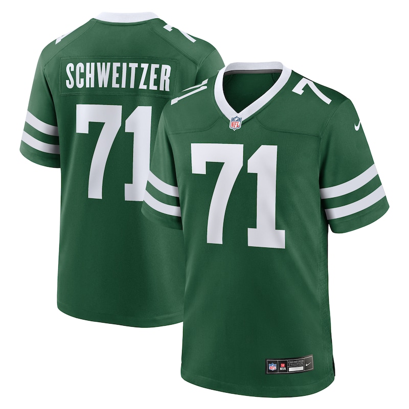 Wes Schweitzer New York Jets Team Game Jersey - Legacy Green