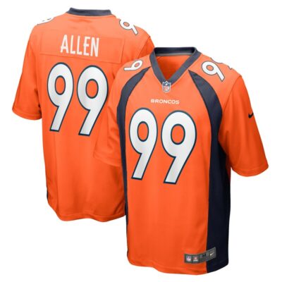 Zach Allen Denver Broncos Game Player Jersey - Orange