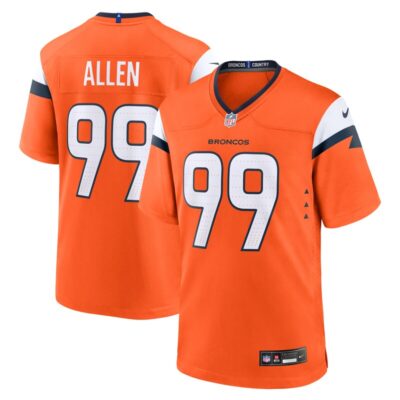 Zach Allen Denver Broncos Team Game Jersey - Orange