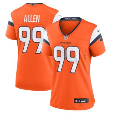 Zach Allen Denver Broncos Women Team Game Jersey - Orange