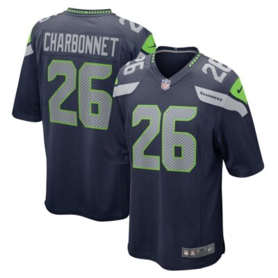Zach Charbonnet Seattle Seahawks Game Jersey - College Navy