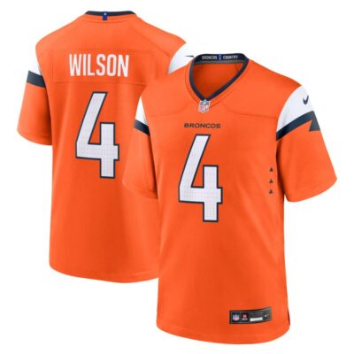 Zach Wilson Denver Broncos Team Game Jersey - Orange