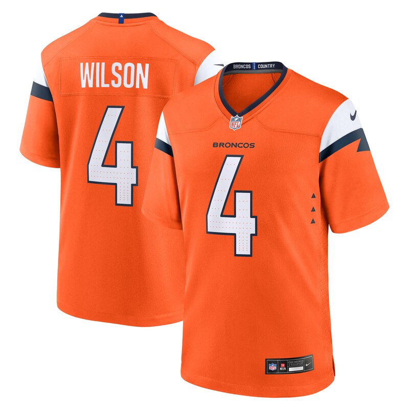 Zach Wilson Denver Broncos Team Game Jersey - Orange