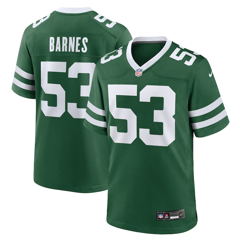 Zaire Barnes New York Jets Team Game Jersey - Legacy Green