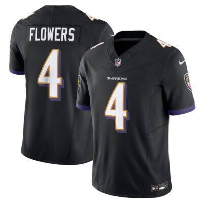 Zay Flowers Baltimore Ravens Alternate Vapor F.U.S.E. Limited Jersey - Black