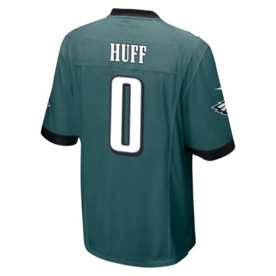 Alternative view of Bryce Huff 0 Philadelphia Eagles Super Bowl LIX New Orleans Patch Game Men Jersey - Midnight Green