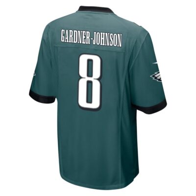 Alternative view of C.J. Gardner-Johnson 8 Philadelphia Eagles Super Bowl LIX New Orleans Patch Game Men Jersey - Midnight Green