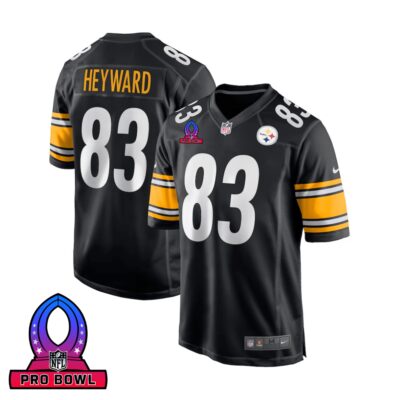 Cameron Heyward 83 Pittsburgh Steelers 2025 Pro Bowl Patch Game Men Jersey - Black