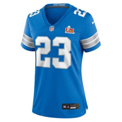Alternative view of Carlton Davis #23 Detroit Lions Super Bowl LIX Women's Jersey - Blue