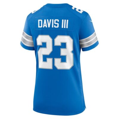 Carlton Davis #23 Detroit Lions Super Bowl LIX Women's Jersey - Blue - Image 3