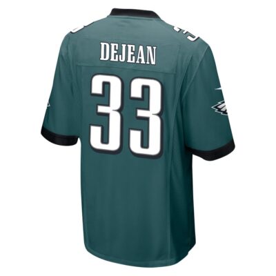 Alternative view of Cooper DeJean 33 Philadelphia Eagles Super Bowl LIX New Orleans Patch Game Men Jersey - Midnight Green