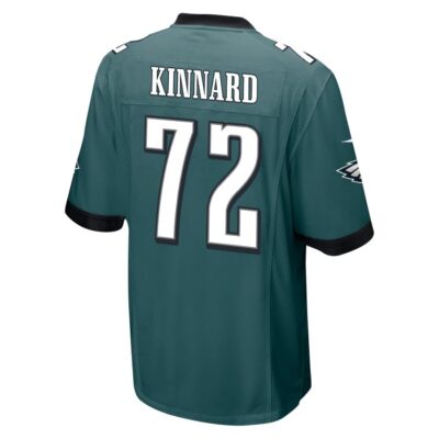 Alternative view of Darian Kinnard 72 Philadelphia Eagles Super Bowl LIX New Orleans Patch Game Men Jersey - Midnight Green