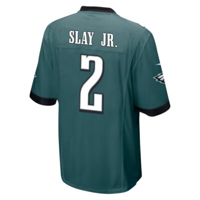 Alternative view of Darius Slay Jr. 2 Philadelphia Eagles Super Bowl LIX New Orleans Patch Game Men Jersey - Midnight Green