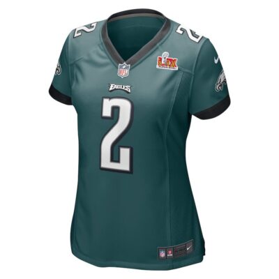 Alternative view of Darius Slay Jr. #2 Philadelphia Eagles Super Bowl LIX Women's Jersey - Midnight Green