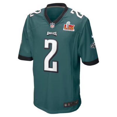 Alternative view of Darius Slay Jr. #2 Philadelphia Eagles Super Bowl LIX Youth Jersey - Midnight Green