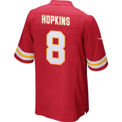 Alternative view of DeAndre Hopkins 8 Kansas City Chiefs Super Bowl LIX New Orleans Patch Game Men Jersey - Red