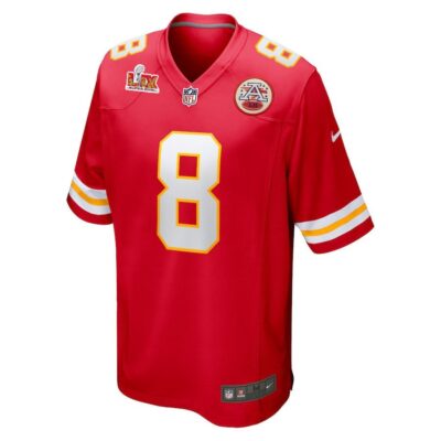 Alternative view of DeAndre Hopkins #8 Kansas City Chiefs Super Bowl LIX Youth Jersey - Red
