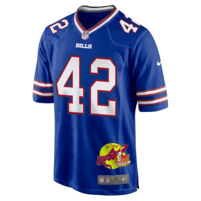 Dorian Williams 42 Buffalo Bills Super Bowl LIX New Orleans Patch Game Men Jersey - Royal - Image 3