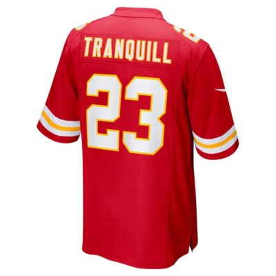 Drue Tranquill #23 Kansas City Chiefs Super Bowl LIX Jersey - Men's - Red - Image 3