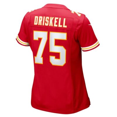 Ethan Driskell #75 Kansas City Chiefs Super Bowl LIX Women's Jersey - Red - Image 3