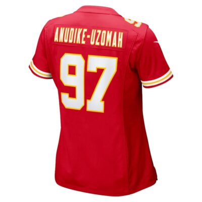 Felix Anudike-Uzomah #97 Kansas City Chiefs Super Bowl LIX Women's Jersey - Red - Image 3