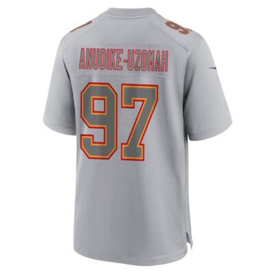 Felix Anudike-Uzomah 97 Kansas City Chiefs Super Bowl LVIII Champions 4X Atmosphere Fashion Game Men Jersey - Gray - Image 3