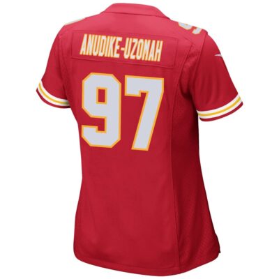 Felix Anudike-Uzomah 97 Kansas City Chiefs Super Bowl LVIII Champions 4X Game Women Jersey - Red - Image 3