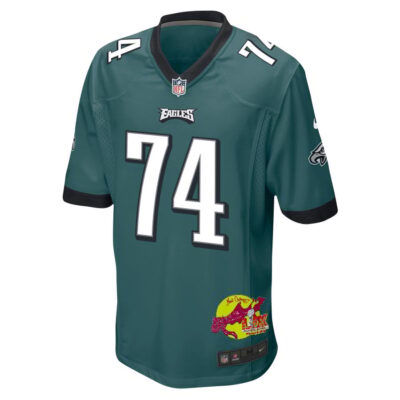 Fred Johnson 74 Philadelphia Eagles Super Bowl LIX New Orleans Patch Game Men Jersey - Midnight Green - Image 3