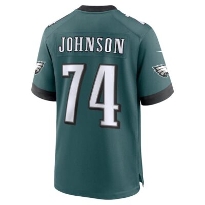 Fred Johnson #74 Philadelphia Eagles Super Bowl LIX Youth Jersey - Midnight Green - Image 3