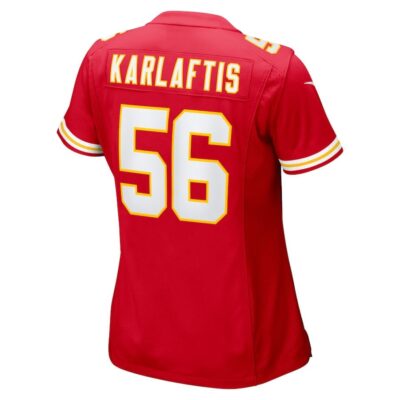 George Karlaftis #56 Kansas City Chiefs Super Bowl LIX Women's Jersey - Red - Image 3
