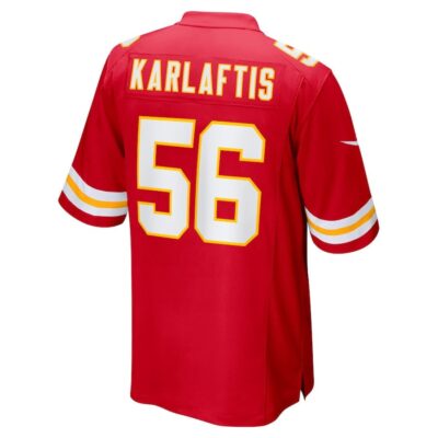 George Karlaftis #56 Kansas City Chiefs Super Bowl LIX Youth Jersey - Red - Image 3