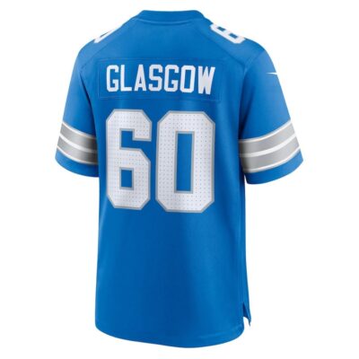 Graham Glasgow #60 Detroit Lions Super Bowl LIX Youth Jersey - Blue - Image 3