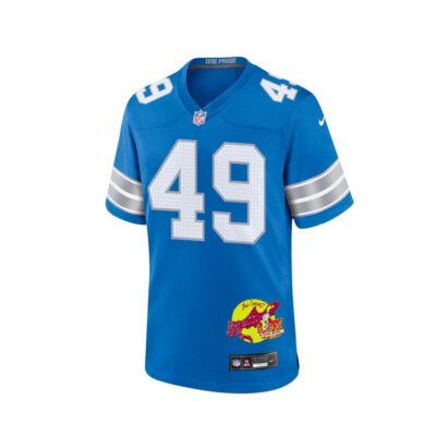 Hogan Hatten 49 Detroit Lions Super Bowl LIX New Orleans Patch Game Men Jersey - Blue - Image 3