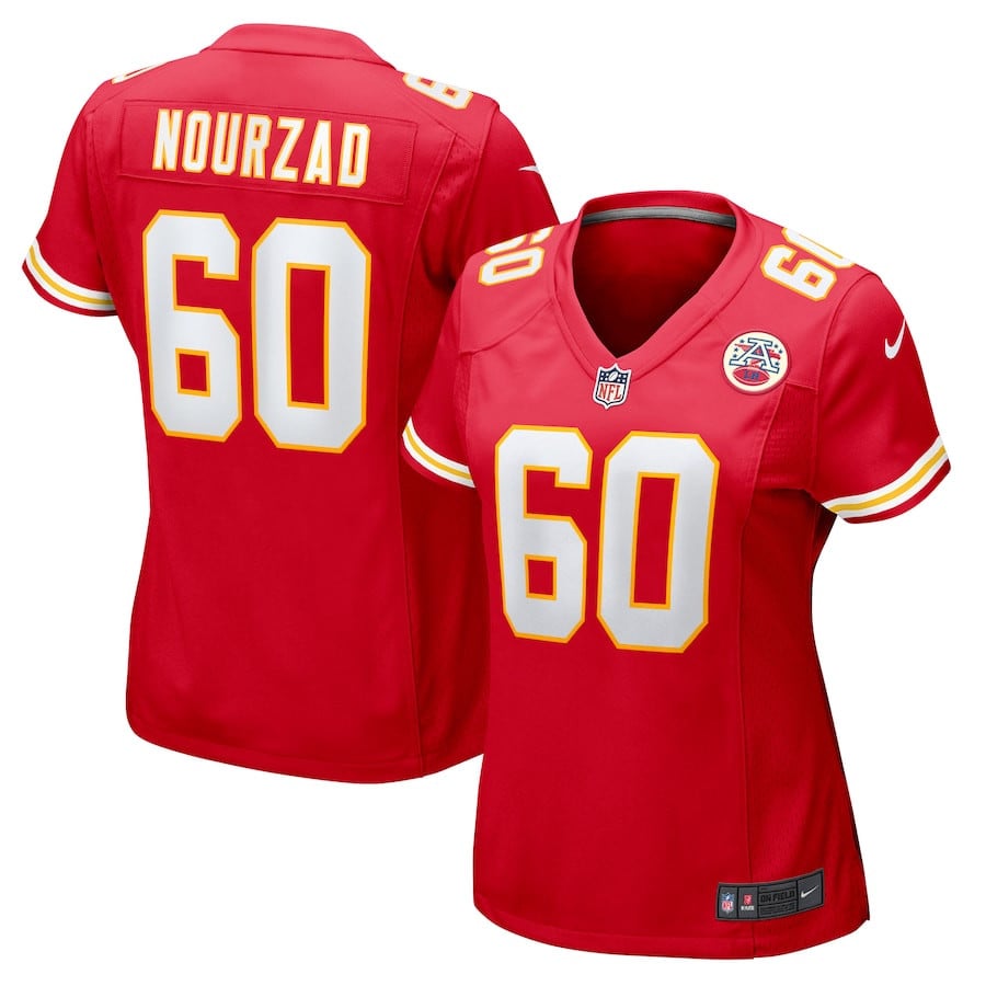 Hunter Nourzad 60 Kansas City Chiefs Women's Game Jersey - Red