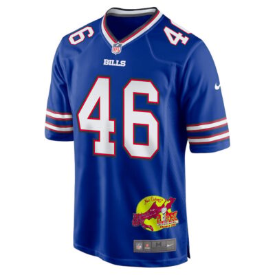 Ja'Marcus Ingram 46 Buffalo Bills Super Bowl LIX New Orleans Patch Game Men Jersey - Royal - Image 3