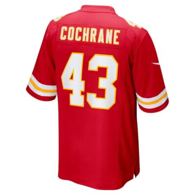 Jack Cochrane #43 Kansas City Chiefs Super Bowl LIX Jersey - Men's - Red - Image 3