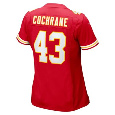 Jack Cochrane #43 Kansas City Chiefs Super Bowl LIX Women's Jersey - Red - Image 3