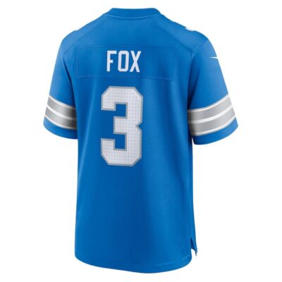 Jack Fox #3 Detroit Lions Super Bowl LIX Youth Jersey - Blue - Image 3