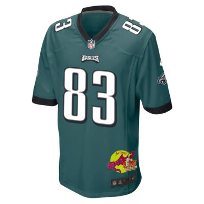 Jahan Dotson 83 Philadelphia Eagles Super Bowl LIX New Orleans Patch Game Men Jersey - Midnight Green - Image 3