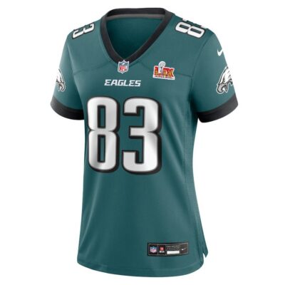 Alternative view of Jahan Dotson #83 Philadelphia Eagles Super Bowl LIX Women's Jersey - Midnight Green